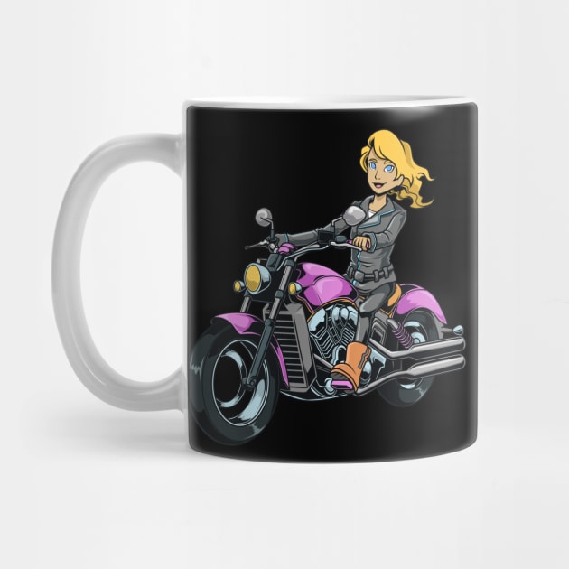 Girl on motorcycle by Modern Medieval Design